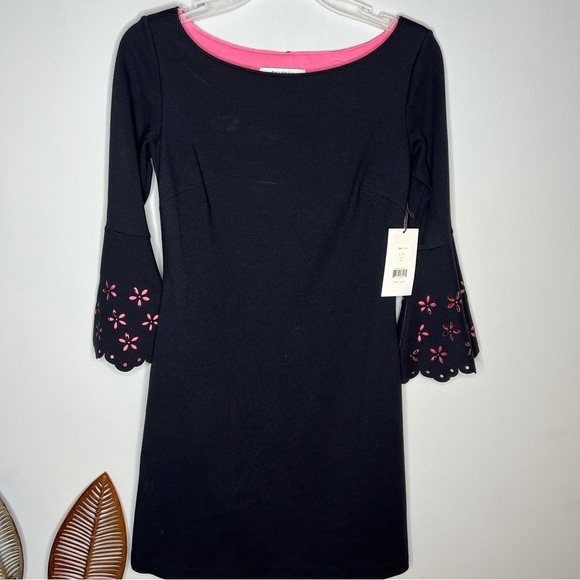 NWT Bailey 44 Black Daisy Bell Sleeve Dress - Picture 8 of 8